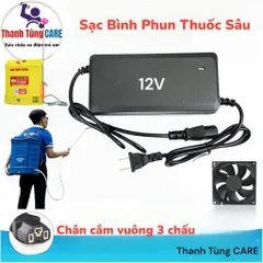 Sạc Bình Phun Thuốc 12V (loại tốt có quạt quạt nhiệt và Ngắt khi sạc đầy)