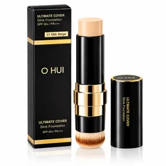 Kem Nền Dạng Thỏi Ohui Ultimate Cover Stick Foundation SPF50+/PA+++ 01 Milk Beige Tích Hợp Cọ Tán