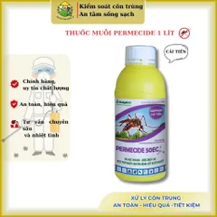 [Cải tiến] Permecide 50ec chai 1 lít, kiểm soát muỗi, bọ đậu đen & côn trùng, hạ gục nhanh, nhẹ mùi