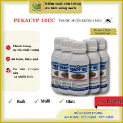 [10 lọ] Pekacyp 10ec chai dung tích 100ml, kiểm soát muỗi và côn trùng, cypermethrin 10%- nhẹ mùi