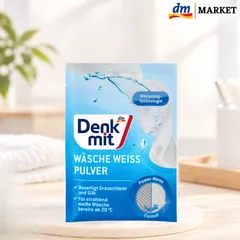 Bột tẩy trắng quần áo Denkmit Wasche Weiss, gói 50g