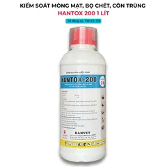 Hantox 200 1 lít, chế phẩm kiểm soát côn trùng, ve rận không mùi 