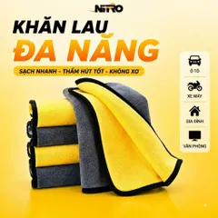 Khăn lau ô tô, xe hơi đa năng 2 lớp chuyên dụng cao cấp, chất liệu mềm mịn siêu thấm hút để lau rửa xe