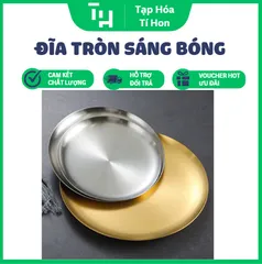  đĩa tròn inox kiểu Hàn Quốc, sáng bóng, bền đẹp và chống ăn mòn (TH747)