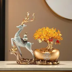 TƯỢNG HƯƠU - NGỰA  Kéo Cây Kim Tiền Tài Lộc –PHÁT TÀI PHÁT LỘC