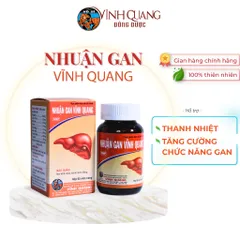 Nhuận Gan VĨNH QUANG - Hỗ trợ thanh nhiệt, tăng cường chức năng gan, gan nhiễm mỡ - Hộp 60 viên