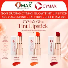 Son Tint CYMAX Glow Tint Lipstick - Son Tint Bóng Nhẹ Hàn Quốc Màu Chuẩn, Căng Mướt, Giảm Khô Nẻ