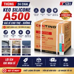 [Giá Sỉ] Thùng 24 Chai Keo Silicone Centino A500 Màu Đen, Trắng Sữa, Nâu Cafe, Nâu vân gỗ, Xám Đá