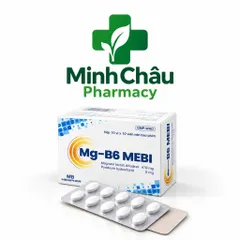 Mg B6 Mebi bổ sung Magie B6 ( 470/5)  Hỗ trợ giảm mệt mỏi, căng thẳng, suy nhược thần kinh (Hộp 100 viên)