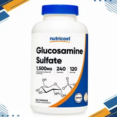Viên uống Nutricost Glucosamine Sulfate 1500 mg |240 viên| Hỗ trợ cấu trúc & chức năng của khớp [S/P Chuẩn Mỹ]