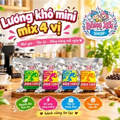 lương khô mini mix 4 vị ( lạc , vừng, hành. bơ)