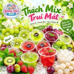 Thạch mix nguyên trái 12 vị to nhỏ