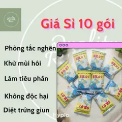 (Giá sỉ) 10 gói Men vi sinh khử mùi hôi, phân huỷ cặn bã, diệt trứng giun, phòng tắc nghẽn bể phốt gói 200g