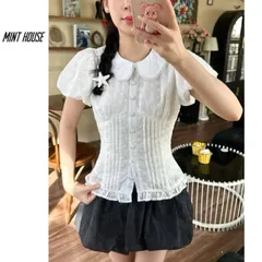 Áo babydoll tay bồng ren hoa xinh xắn dễ thương cho nữ mùa hè mát mẻ