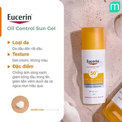 Kem Chống Nắng Eucerin Gel-Creme Oil Control Dry Touch SPF 50+ 50ml - Dành cho da dầu, kiểm soát nhờn và bảo vệ da hiệu quả 872768