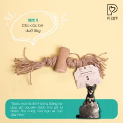 Pet Chew Stick - Đồ chơi cho thú cưng thắt nút bằng gỗ cà phê và dây thừng bản 1 cục Size S