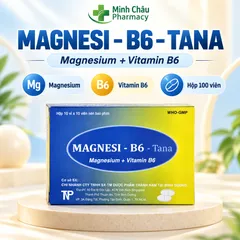 Viên uống bổ sung Magnesi và vitamin B6 giảm chuột rút,căng thẳng-Hộp 100 viên- Tana