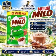 BỘT THỨC UỐNG LÚA MẠCH NESTLE MILO ÚC HỘP THIẾC 1KG (1KG VALUE PACK)