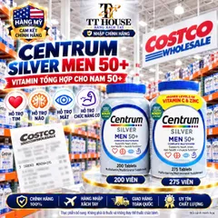 VIÊN CENTRUM SILVER MEN 50+ CHO NAM NỘI ĐỊA MỸ COSTCO 200 - 275 VIÊN