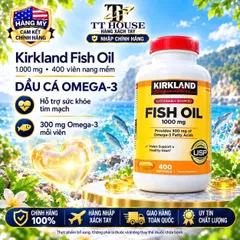 Dầu Cá Kirkland Signature Omega-3 Fish Oil 1000mg (400 Viên)
