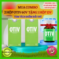 [Đầy Đủ Tem Tích Điểm] COMBO 2 Hộp OTIV 60V tặng 1 chai 15V Hỗ trợ bổ não, tăng cường trí nhớ