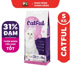 [5KG] Thức Ăn Cho Mèo Catful Cao Cấp - Protein 31% Dành Cho Mèo Kén Ăn - Hạn Chế Búi Lông