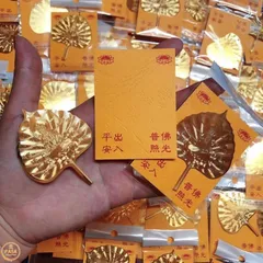 [ĐÃ KHAI QUANG] LÁ BỒ ĐỀ MẠ VÀNG MAY MẮN, TÀI LỘC - để ví, ốp điện thoại {RẺ SẬP SÀN} dương khoa shop