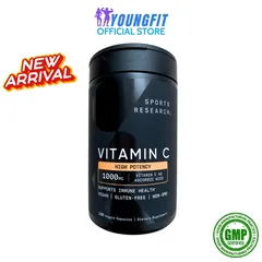Viên Uống Bổ Sung Vitamin C Sports Research Thuần Chay Hỗ Trợ Tăng Đề Kháng Sức Khỏe - YoungFit