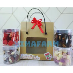 COMBO 4 HŨ TRÁI CÂY SẤY THĂNG HOA | XIMAFARM | TẶNG KÈM HỘP QUÀ .
