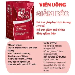 [VGB-Hộp 30v]  Viên uống giảm cân Sline ✅ Viên uống giảm béo Body Sline đốt mỡ Slim Body
