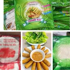 5 Gói 150 Lá Bánh tráng bò bía đậu xanh - Bánh đa nem cuốn chả giò giòn xốp đủ loại