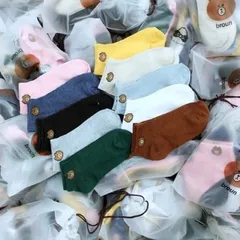 10 Đôi tất gấu cổ ngắn đủ màu - Tất vớ cổ ngắn