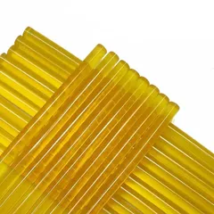 10 Keo nến nhỏ màu vàng nâu 0.7cm - Keo nến bám dính cực tốt dài 30cm