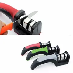 Dụng Cụ Mài Dao Đa Năng - Mài Dao Cầm Tay 3 rãnh dụng cụ mài dao với màu sắc độc đáo gá mài kéo đa năng