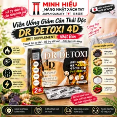 Viên Uống Giảm Cân Dr Detoxi 4D Diet Supplement Nội Địa Nhật Bản - Hỗ Trợ Kiểm Soát Cân Nặng Hiệu Quả
