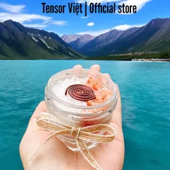 Hũ muối phong thuỷ (muối hồng + muối trắng) kết hợp xoắn đồng đỏ để trong phòng, bàn làm việc chiêu tài, trừ tà