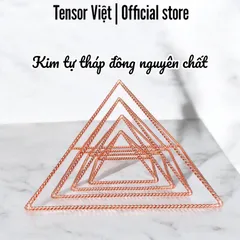 (Phạm Tráng Tensor Việt) TẶNG THẠCH ANH Kim tự tháp mẫu đơn giản bằng đồng nguyên chất 10cm-14cm-18cm-23cm