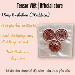 (Có bọc chống oxy hóa) Vòng triskelion (heddeka) tránh sóng bức xạ điện từ dành cho laptop, cục wifi, lò vi sóng,...