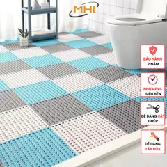 ❤️Bộ 4✅Tấm Lót Sàn Nhà tắm MHI Dẻo Siêu Bền- miếng sàn, vỉ lót sàn vệ sinh, bể bơi, sân vườn