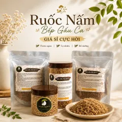 Giá sỉ 5kg Ruốc Nấm Hương Bếp Gấu Ca - Chà bông nấm chân nấm Việt