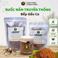 Ruốc nấm Bếp Gấu Ca, nấm Việt ngon sạch, chà bông nấm chay rắc cơm,nấm ruốc,ruốc nấm hương, khô nấm