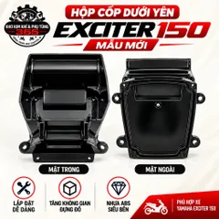 Hộp cốp dưới yên Yamaha Exciter 150 màu đen mẫu mới nhựa ABS siêu bền