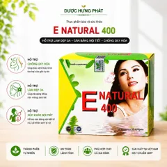 Viên uống đep da E Natural 400 giúp làm chậm lão hóa da, hạn chế nám, sạm da, hỗ trợ làm đẹp da hộp 100 viên