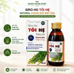 Siro Ho Tỏi Hẹ Natural giúp nhuận phế, giảm ho, giảm đờm, giảm đau rát họng hộp 120 ml