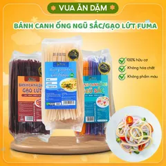 Bánh Canh ống ngũ sắc và gạo lứt FUMA 400gr cho bé ăn dặm / ăn kiêng Eatclean