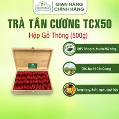 Hộp Trà Tân Cương TCX50 500g Hộp Gỗ Thông/Hộp Trà Ô Long TCX50 500g Hộp Gỗ Thông Trà Sạch Tân Cương Xanh