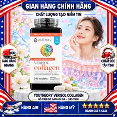 VIÊN UỐNG COLLAGEN YOUTHEORY VERISOL MẪU MỚI MỸ HỘP 345 VIÊN