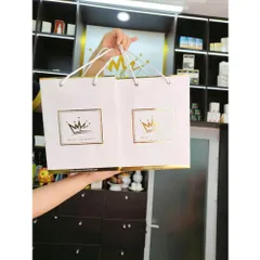 Hộp quà xịn cao cấp + túi giấy tặng kèm giấy rơm hồng  CÓ HOẢ TỐC