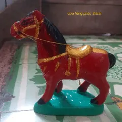 1 ông ngựa Trạng đất nung màu đỏ 890623