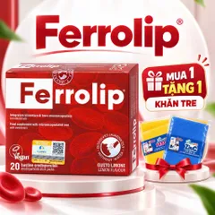 Sắt sinh học Ferrolip cho bà bầu và người thiếu máu, nhập khẩu từ Ý (Hộp 20 gói)